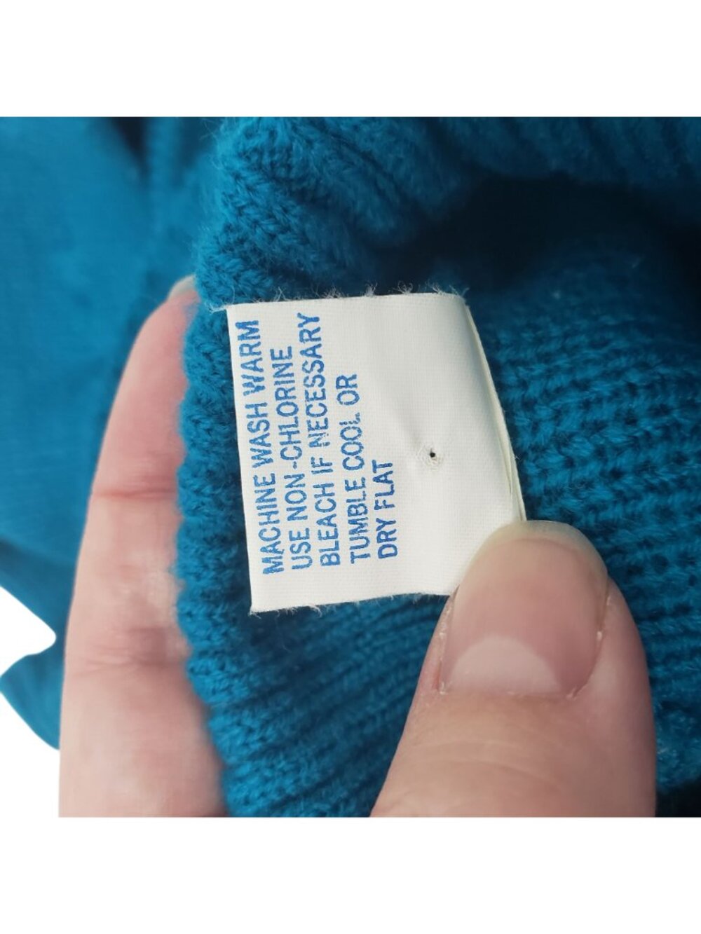 Vintage Toddler Baby Teal Knit Football Knit Sweater Pants Beanie Hat 70s Retro - Picture 9 of 15